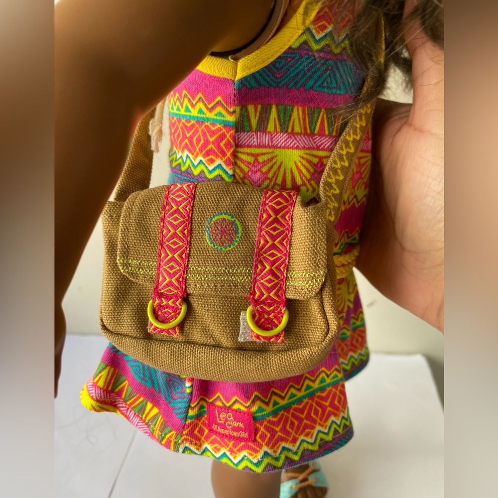 American Girl Doll Dark Skin Curly Hair Outfit Bundle | Colorful Summer Dress - Picture 6 of 11